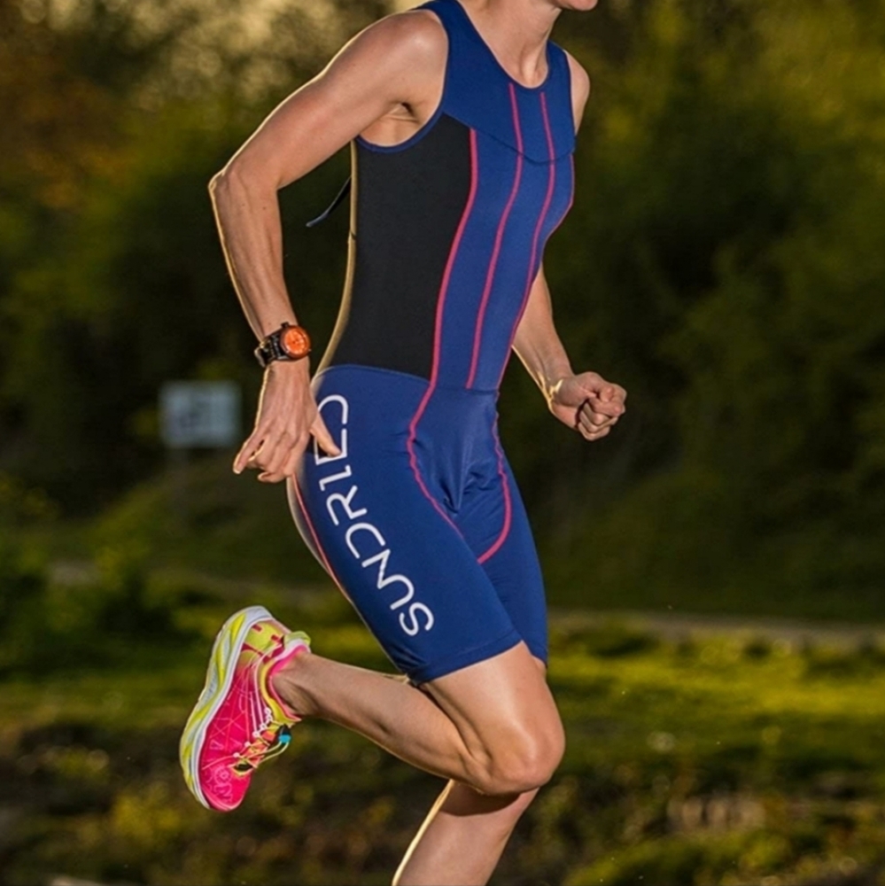 Sundried Swim Bike Run Sleeveless Zip Back One Piece Medium
